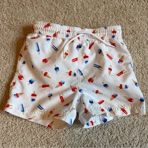 Janie and Jack Swim Trunks with Ice Cream Print